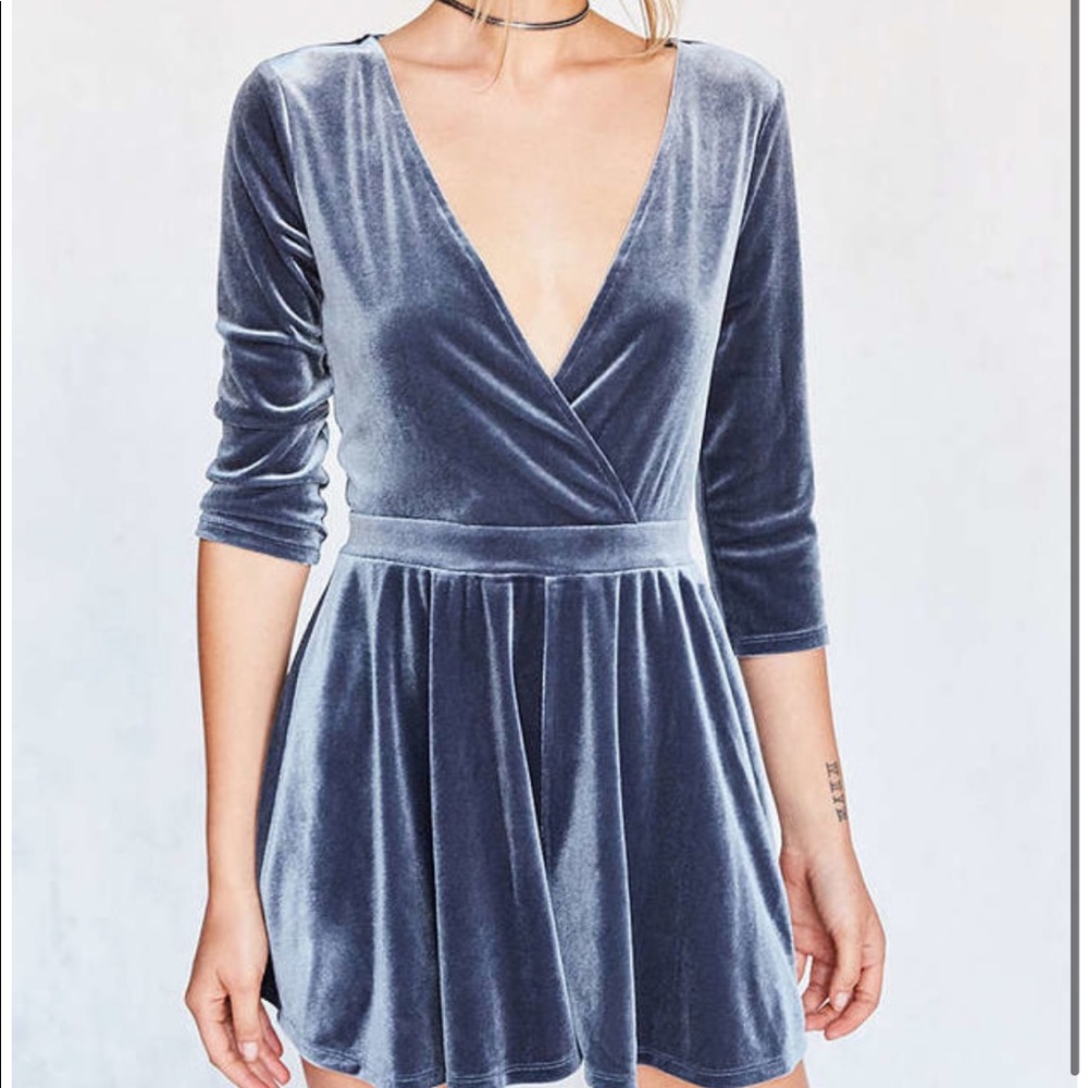 Urban outfitters velvet romper